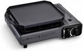 GasOne GS-1000G-KIT Butane Gas Stove with Flat Top Griddle Included – Butane Grill Tent Stove Burners for Cooking for Camping, Kitchen – Diecast Aluminum with Non Stick Coating by GasOne