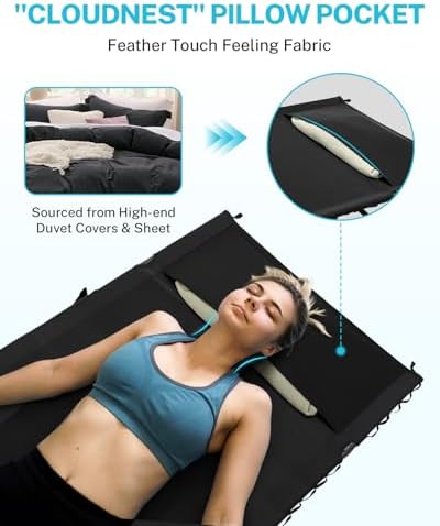 Gonex 31" Wide Camping Cot Lightweight Folding Portable Camp Cot for Adult - Image 3