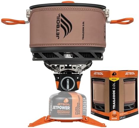 Jetboil TrailCook 2.0L Camping and Backpacking Stove Cooking System with Adjustable Heat Control, New for 2026, Tan by Unknown