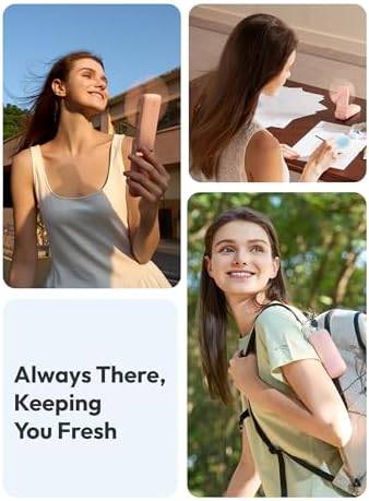 Aecooly Slim Portable Fan with Mirror, Thin Handheld Fan, USB Rechargeable - Image 4