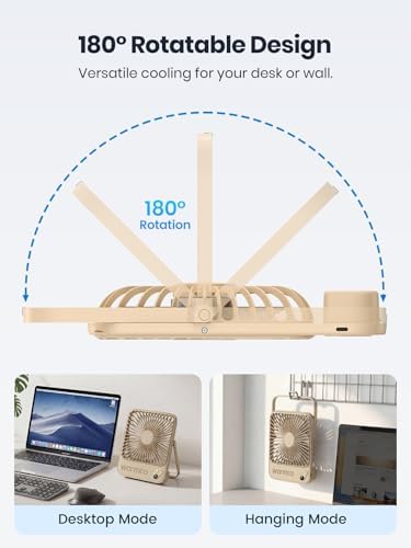 Warmco D3 Portable Travel Fan 10000mAh, Ultra-Slim, 24H Runtime - Image 6