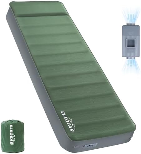 Elegear Air & Foam Self Inflating Sleeping Pad 4" Built-in Electric Pump by Elegear
