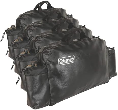Coleman Large Stove Protective Cover & Carry Case, Fits Most Grills/Stoves, 2 Large Side Pockets for Fuel Cannisters, 24 x 17.75 x 5.25 (Pack of 4) by Coleman