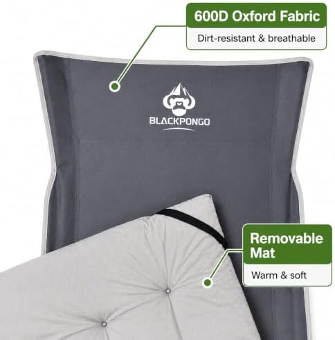 Folding Camping Cot for Adults with Pad, Padded Portable Sleeping Cots, Camp Bed for Outdoor Travel, Beach, Hiking - Image 4