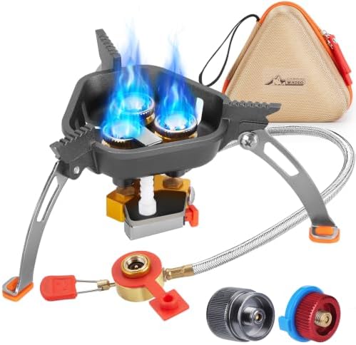 WADEO 7200W Windproof Camp Stove, Camping Gas Stove with Piezo Ignition by WADEOmakeyourlifebetter