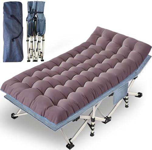 Oversize XXL Folding Camping Cot,32" W Extra Large Cot for Adults by Faysore
