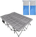 RedSwing 2 Person Camping Cot, Grey with Ultra Light Sleeping Bags 2pcs by Unknown
