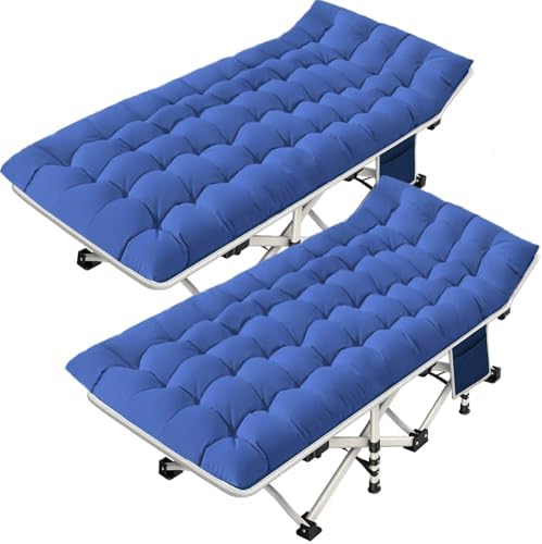 2 Pack Camping Cot with Mattress, Folding Camping Cot for Adults by NESDCC