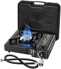 Dual Fuel Camping Stove 7800 BTU, Portable Propane Butane Burner by REDPANT