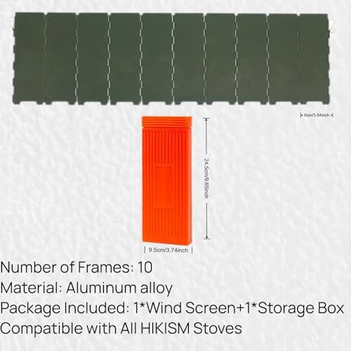 Foldable Camping Stove Windscreen, Green Aluminum Outdoor Windshield Gas Stove Lightweight Wind Screen for Camping, Wind GuardGlamping, Hiking, Picnic, Backpacking - Image 2