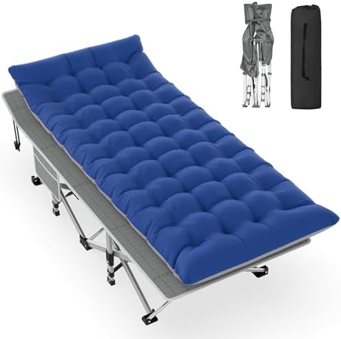 Slendor Folding Camping Cot with Mattress for Adults, 500lbs Portable Bed by Slendor