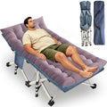 32" XXL Camping Cot with Mattress,900LBS Folding Camping Bed by GETOVIN