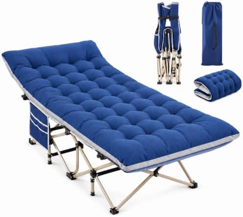 Yaheetech Folding Camping Cot Heavy Duty with Thick Mat & Carry Bag by Yaheetech