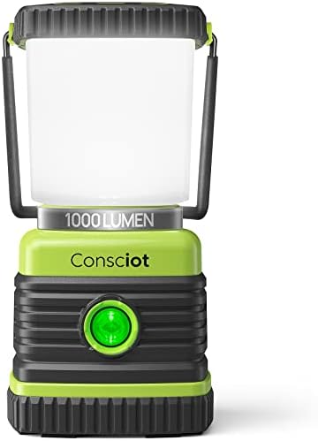 Consciot 1000LM Battery Powered LED Camping Lantern, 4 Light Mode, Dimmable by Consciot