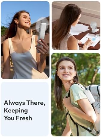 Aecooly Slim Portable Fan 2 Pack, Thin Handheld Fan, USB Rechargeable - Image 3
