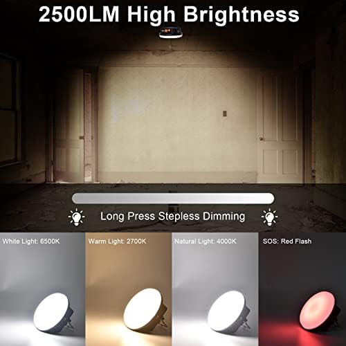 IODOO 10000mAh 30W Rechargeable Camping Light with Remote 3000LM 2700/4000/6500K/RED LED Camping Lantern Portable IP45 Waterproof Tent Lights Power Failur for Parents Christmas Gift - Image 2