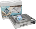 GasBRUH Single Butane Camping Stove with Windblocker, 10000BTU Stainless Steel Portable Camping Stove with Carry Case,Gas Stove for Camping,Tailgating,Outdoor Cooking,Emergency(Fuel not included) by GasBRUH