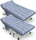 2 Pack Oversize 32" Width Cot, Camping Cot with Comfortable Mattress by GETOVIN