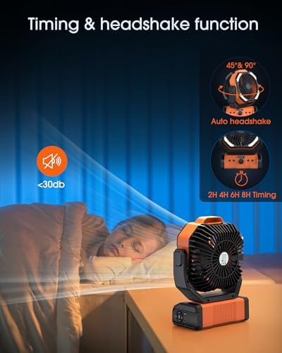 Portable Rechargeable Camping Fan 20000mAh Cordless Battery Powered Fans - Image 5