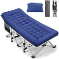 Fragess Foldable Camping Cots for Adults, 28" Extra Wide Cot with Removable Mattress, 600LBS Max Load, Sleeping Cots for Camping Outdoor/Office, Guest (Azure) by Fragess