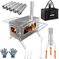 unho Stainless Hot Tent Stove Crack-Resistant Ceramic Glass Outdoor camping by unho