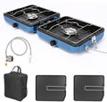Uniflasy Foldable 2 Burner Camping Stove with Griddles by Uniflasy