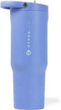HydroJug Sport - Stainless Steel Tumbler with Straw, Vacuum Insulated, 32oz Leakproof Water Bottle, Ergonomic Design, Reusable, Dishwasher Safe, Rubber Base, Durable for Gym or Outdoors, Light Blue by Hydrojug