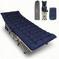 YELLOW JACKET Folding Camping Cot for Adults,600LBS Max Load,28" Wide Sleeping Cot with Removable Thick Mattress Portable Foldable Camping Bed with Carry Bag for Camp,Home,Office,Travel,Blue by YELLOWJACKET
