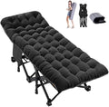 DoCred Oversized XXL Camping Cot with Mattress, 32" Wide Folding Cot by DoCred