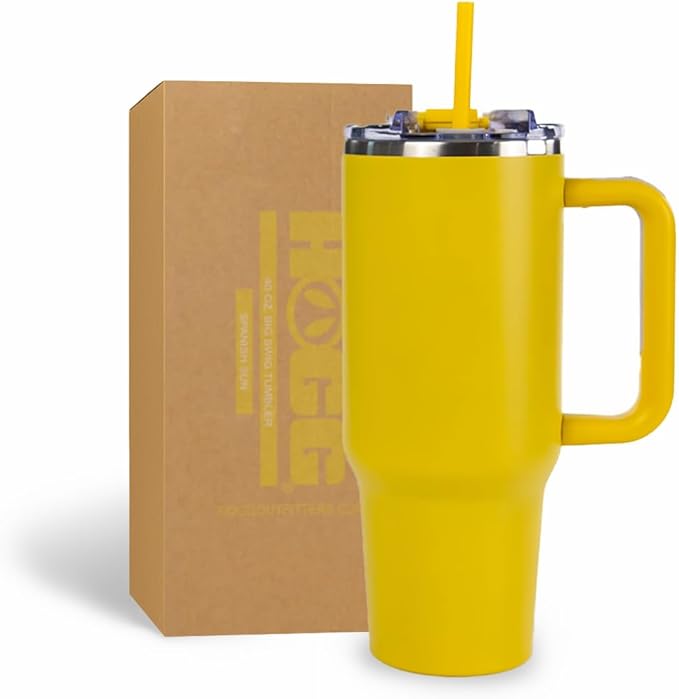 Hogg Big Swig 40 oz Tumbler with Handle and Straw - Spanish Sun, 40oz Insulated Stainless Steel, Water Tumbler with Straw, Water Cup with Handle, Versatile Leak Proof Lid by HoggOutfitters