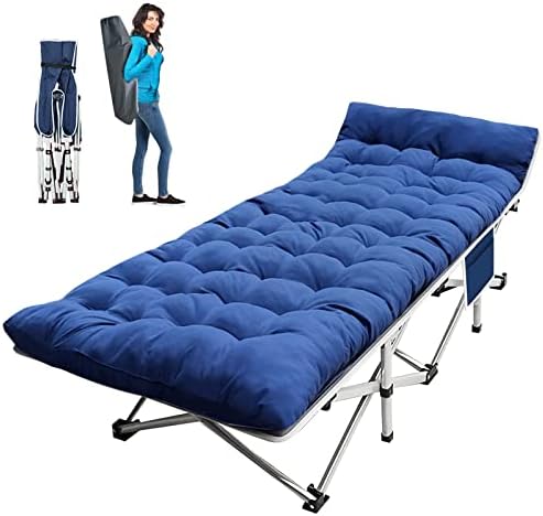 Folding Camping Cot,Camping Cot for Adults with Mattress by Faysore