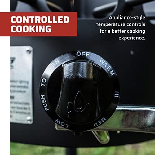 Camp Chef Explorer, Two Burner Stove, Two 30,000 BTU's cast-aluminum burners, Cooking Dimensions: 14 in. x 32 in, Black - Image 6