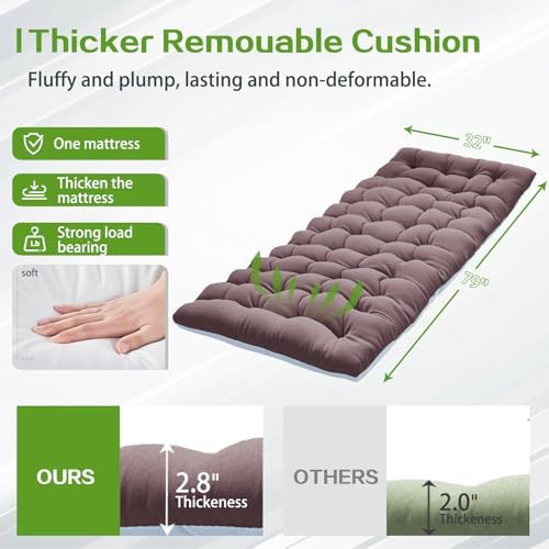 COLMERD 32In XXL Camping Cot, Cots for Sleeping with Comfortable Mattress - Image 3
