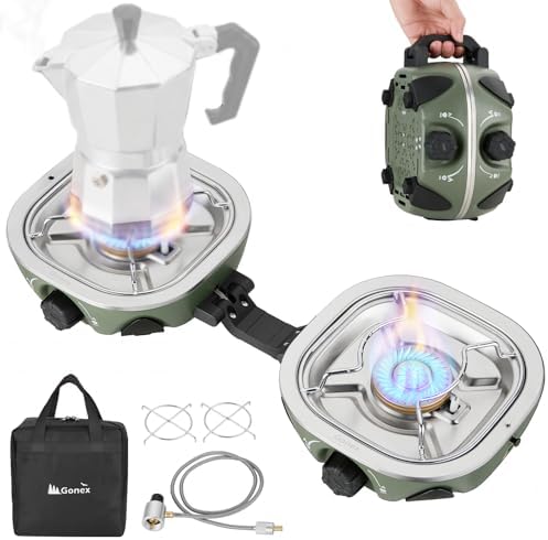 Gonex Propane Camping Stove, 2-Burner Portable Camp Stove, 20,000 BTU by Gonex