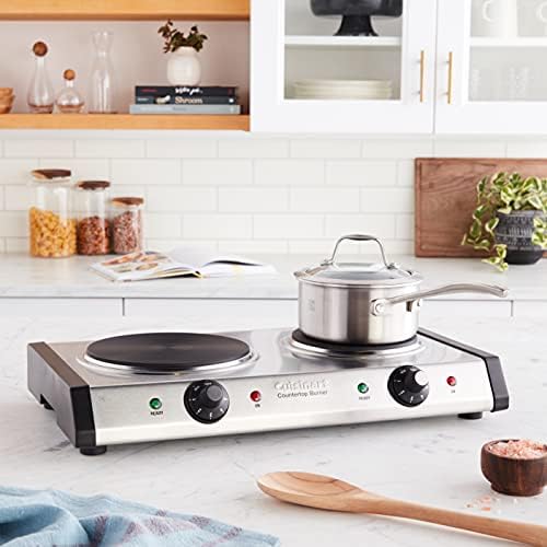 Cuisinart Double Burner Hot Plate, 1800W, Stainless Steel/Black - Image 2