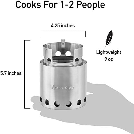 Solo Stove Lite - Portable Camping Hiking and Survival Stove | Powerful Efficient Wood Burning and Low Smoke | Gassification Rocket Stove for Quick Boil | Compact 4.2 Inches and Lightweight 9 Ounces - Image 3