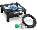 COOKAMP Propane Burner Angle Iron Camp Stove with CSA Listed Regulator and 4ft Hose (SA1200v2) by COOKAMP