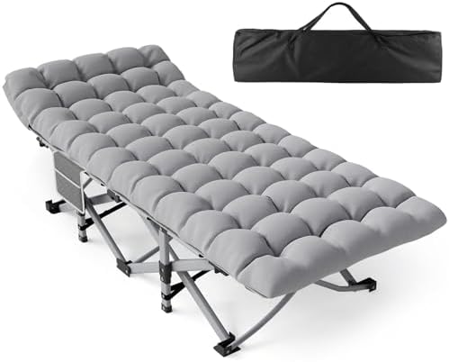Slendor Folding Camping Cot with Mattress, 500lbs Max Load by Slendor