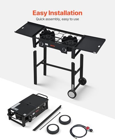 VEVOR 2 Burner Outdoor Propane Gas Stove, Propane LPG Gas Camping Stove, - Image 6