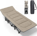 ATORPOK Folding Camping Cot for Adults with Cushion and Pillow by Enjoyyouroutdoorlife