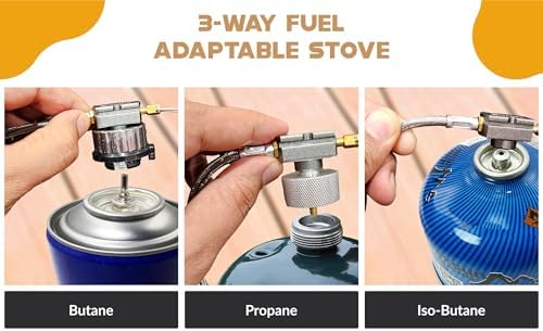 Roamix 54,500 BTU Multi-Fuel Portable Camping Stove – 16,000W Collapsible Windproof Burner with Fuel Canister Adapter & Carrying Case for Outdoor Cooking, Backpacking & Emergency Use - Image 3
