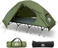 Night Cat Camping Cot Tent - Waterproof 1-Person Off-Ground Combo Cot Bed for Adults Portable Easy Set-up Tent Green 27.5'' Width by NightCat