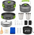 MalloMe Camping Cookware Mess Kit for Backpacking Gear – Camping Cooking Set - Camping Pots and Pans Set - Backpacking Stove/Portable Stove Compatible - Camp Kitchen Equipment Accessories Pot by MalloMe