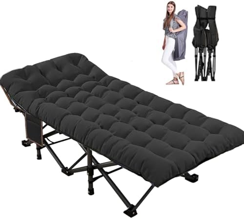 LILYPELLE Oversized XXL Folding Camping Cot, 32" Heavy Duty Sleeping Cots by LILYPELLE