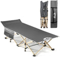 ARAER Camping Cot, 450LBS(Max Load), Portable Folding Outdoor Bed with Carry Bag for Adults Kids, Heavy Duty Cot for Traveling Gear Supplier, Office Nap, Beach Vocation and Home Lounging (Grey) by ARAER