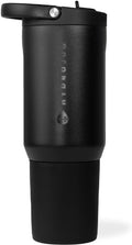 HydroJug Sport - Stainless Steel Tumbler with Straw, Vacuum Insulated, 20oz Leakproof Water Bottle, Ergonomic Design, Reusable, Dishwasher Safe, Rubber Base, Durable for Gym or Outdoors, Black by Hydrojug