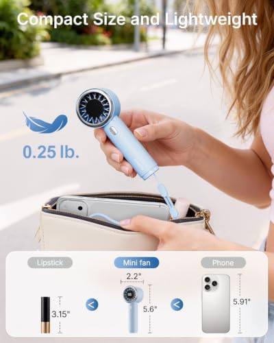 SWEETFULL Portable Handheld Fan, Mini Rechargeable Personal Hand Fan - Image 4
