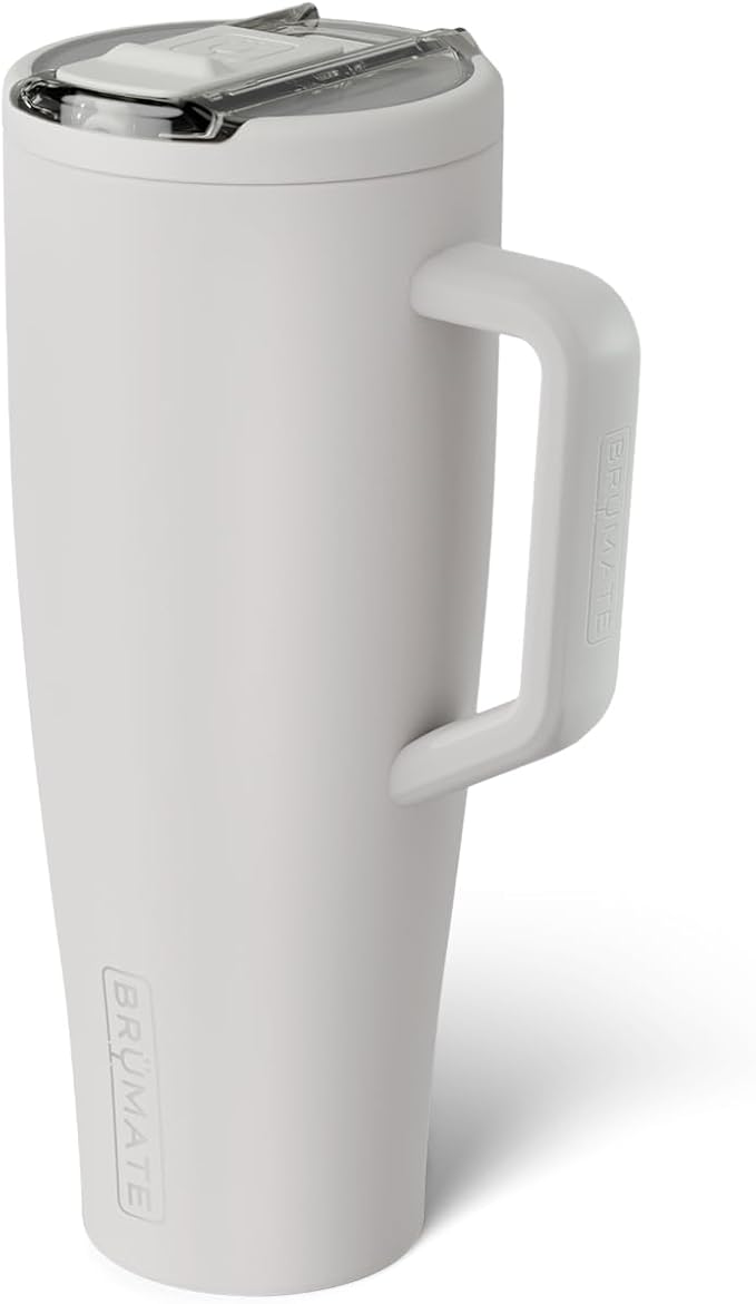 BrüMate Era Flip 40oz Tumbler with 100% Leakproof Covered Straw Lid | Hygienic Covered Straw | Insulated Stainless Steel Water Bottle with Handle | Cup Holder Friendly | BPA-Free (Dune) - Image 2