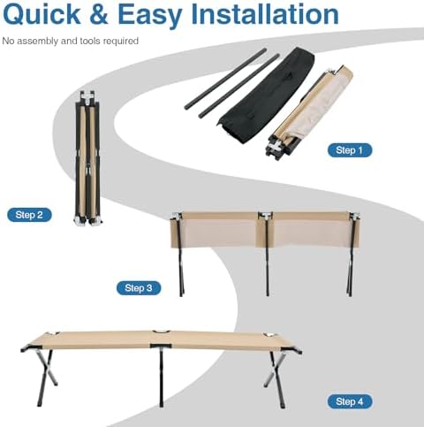 NEWBULIG Camping Cots for Adults, Foldable Bed, Sleeping Cot - Image 5