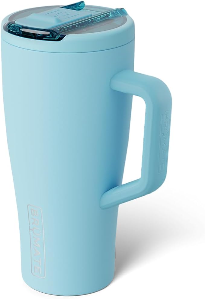 BrüMate Era Flip 30oz Tumbler with 100% Leakproof Covered Straw Lid | Hygienic Covered Straw | Insulated Stainless Steel Water Bottle with Handle | Cup Holder Friendly | BPA-Free (Glacier) - Image 2